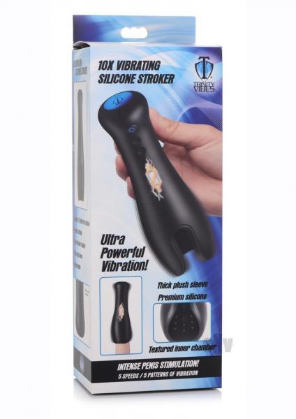 10x Vibrating Silicone Stroker