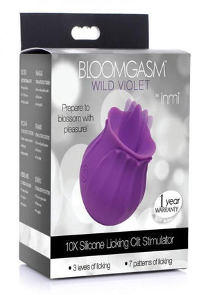 Bloomgasm Wild Violet 10x Silicone Clit Licking Stimulator