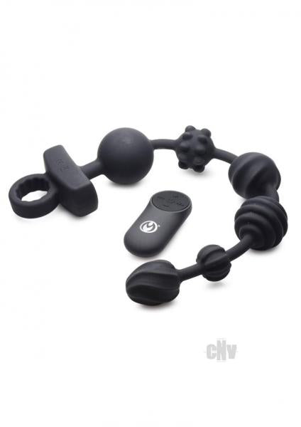 Ms Vibe Silicone Anal Beads Remote Black