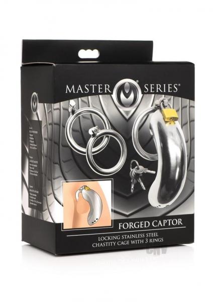 Ms Locking Ss Chastity Cage W/Rings