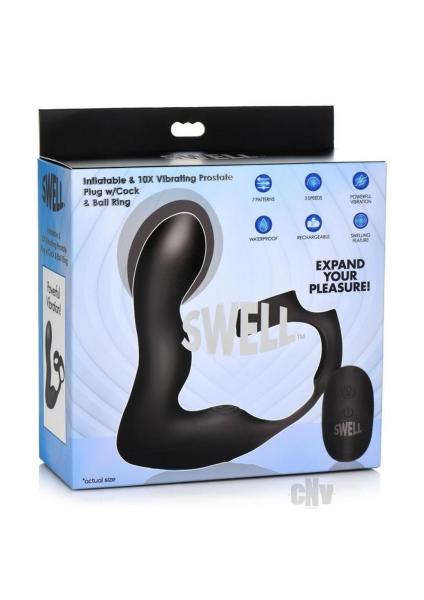 Swell Inflate Vibe Plug W/Cock Ball Ring