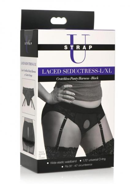 Strap U Lace Seductress L/Xl Black