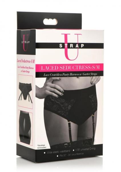 Strap U Lace Seductress S/M Black