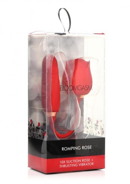 10x Romping Rose Suction And Thrusting Vibrator