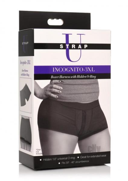 Strap U Incognito Boxer Harness 3xl Blk
