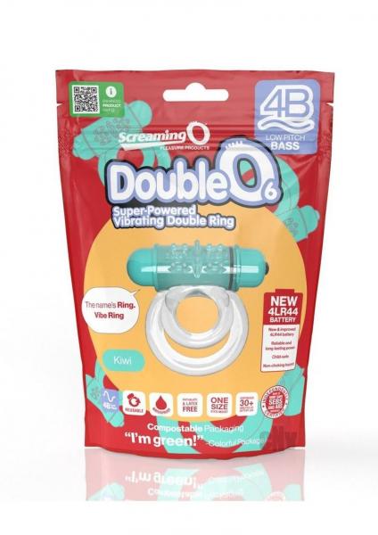 Screaming O 4b Doubleo 6 Vibrating Double Cockring Kiwi