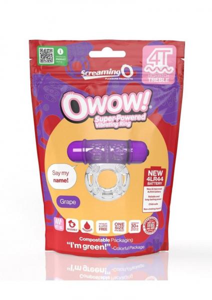 Screaming O 4t Owow Vibrating Cockring Grape