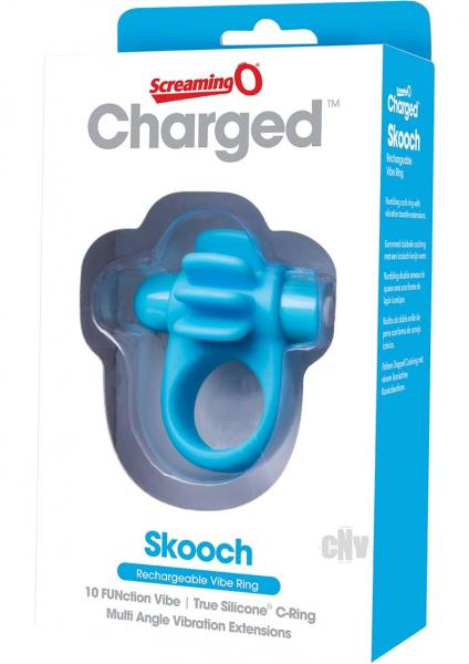 Charged Skooch Ring Blue Vibrating Cock Ring