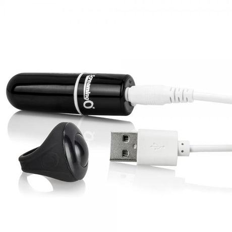 Charged Vooom Remote Control Bullet Vibrator Black