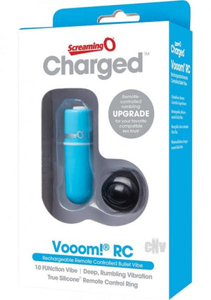 Charged Vooom Remote Control Bullet Vibrator Blue