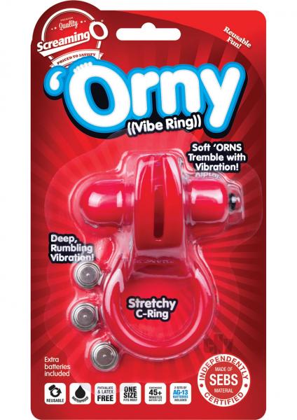 Orny Vibrating Ring Red Stretchy C Ring