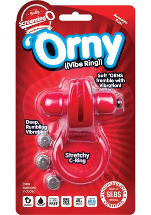 Orny Vibrating Ring Red Stretchy C Ring