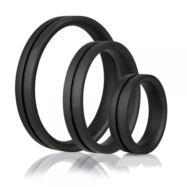 Ringo Pro X3 Black 3 Silicone Cock Rings