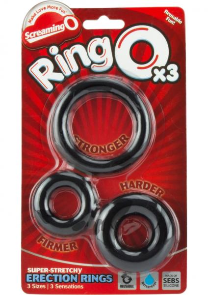 Ringo X3 3 Pack C Rings 6 Packs Per Box Black