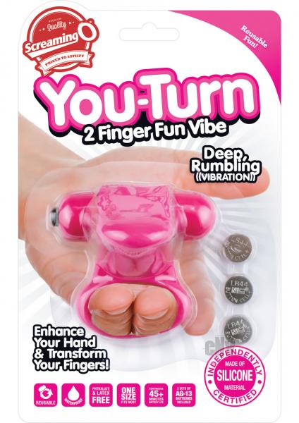 You Turn 2 Finger Fun Vibe Pink Vibrator