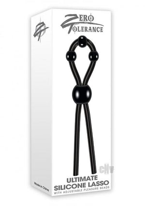 Ultimate Silicone Lasso Cock Ring Black