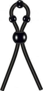 Ultimate Silicone Lasso Cock Ring Black