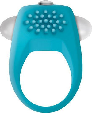 The Teal Tickler Vibrating Cock Ring