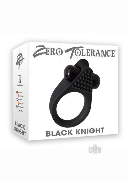 The Black Knight Black Vibrating Cock Ring