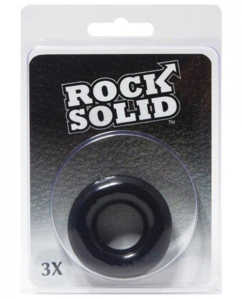 Rock Solid The Donut 3x Cock Ring Black