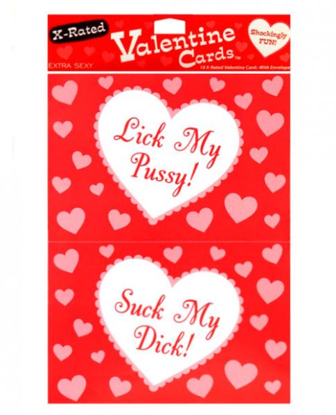 10 X Rated Valentine Cards With Envelopes