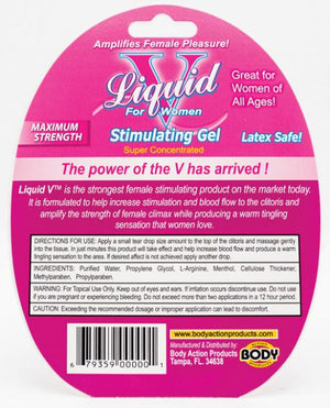 Liquid V For Women Stimulating Gel 1/3oz Bottle Carded