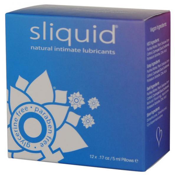 Sliquid Naturals Lube Cube 12 Pack Pillows .17 Oz