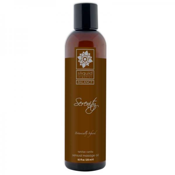 Sliquid Organics Serenity Massage Oil 4.2 Oz Tahitian Vanilla