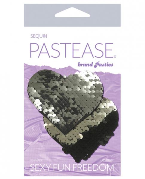 Pastease Color Changing Flip Sequins Heart Slate/Black O/S
