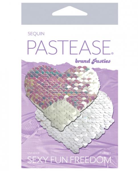 Pastease Color Changing Flip Sequins Heart Pearl/White O/S