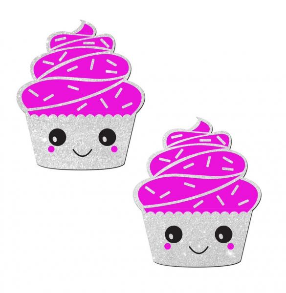 Pastease Cupcake White Glittery Frosting Nipple Pasties O/S