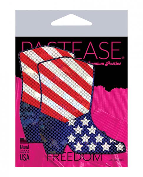 Pastease Premium Sparkling Stars & Strips Usa Cowboy Boot Red/White/Blue O/S