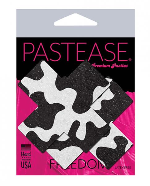 Pastease Premium Plus X Cow Print Cross Black/White O/S