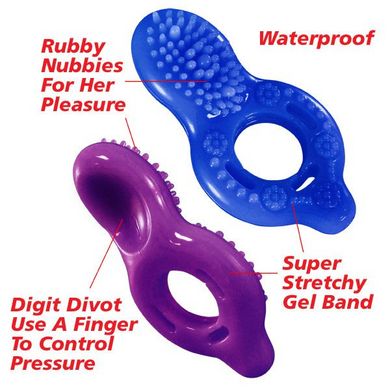 The O Joy Non Vibrating Stimulation Ring Assorted Colors