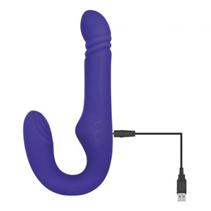 Adam & Eve Eve's Ultimate Thrusting Strapless Strap On Purple