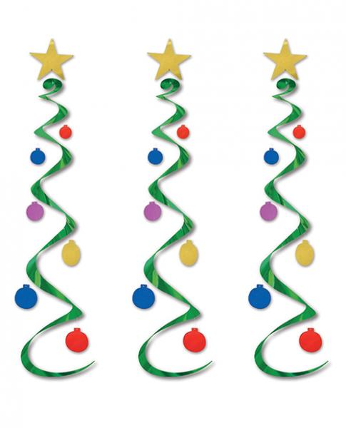 Holiday Tree Whirls Décor Multi Color