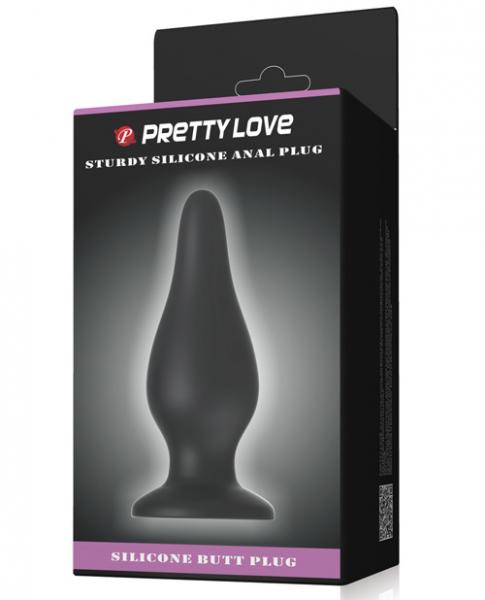 Pretty Love 6.1 Inches Sturdy Silicone Anal Plug Black