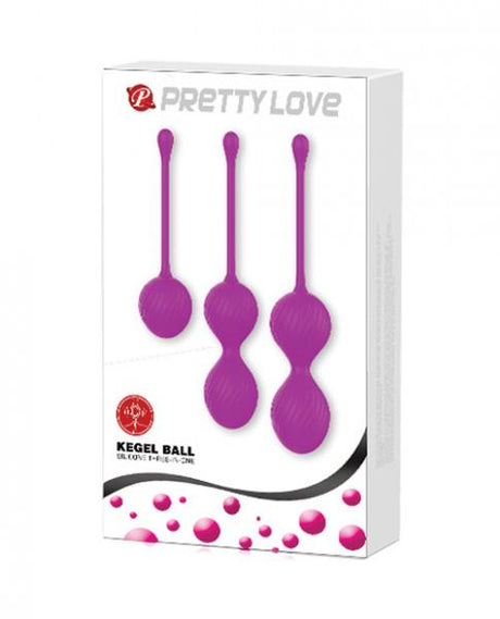 Pretty Love Three In One Kegel Set Fuchsia Pink