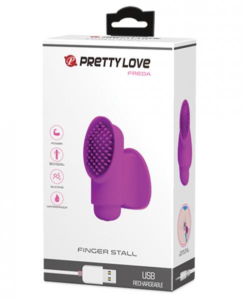 Pretty Love Freda Finger Stall Vibrator 12 Function Fuchsia