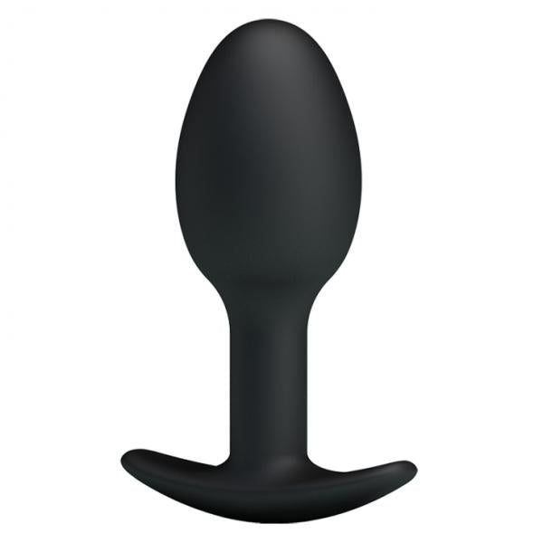 Pretty Love 3.34 Inches Silicone Anal Plug With Ball Black