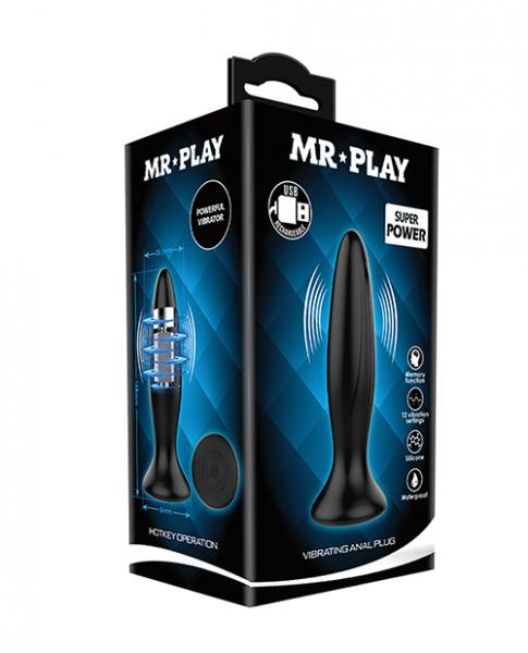 Mr. Play Vibrating Anal Plug Black