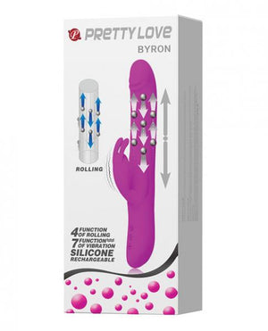 Pretty Love Byron Thrusting Rabbit Vibrator Purple