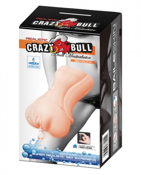 Crazy Bull Anal Closed End Sleeve 3 D Vagina Stroker