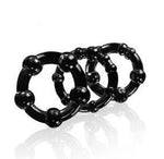 Beaded C Rings 3 Pieces Black