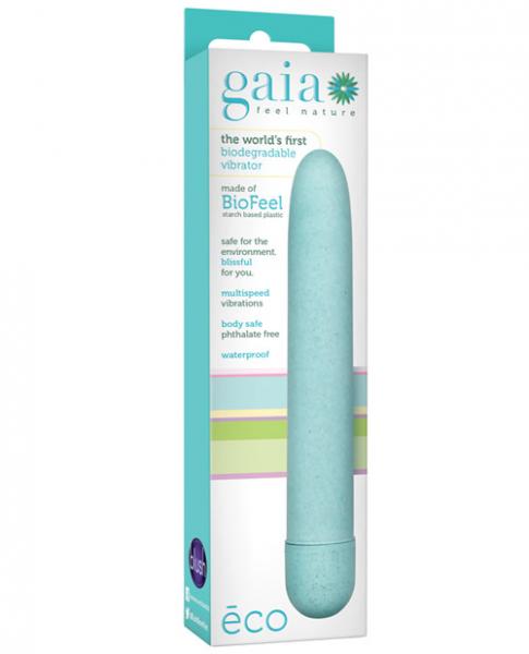 Gaia Biodegradable Vibrator Eco Aqua Blue