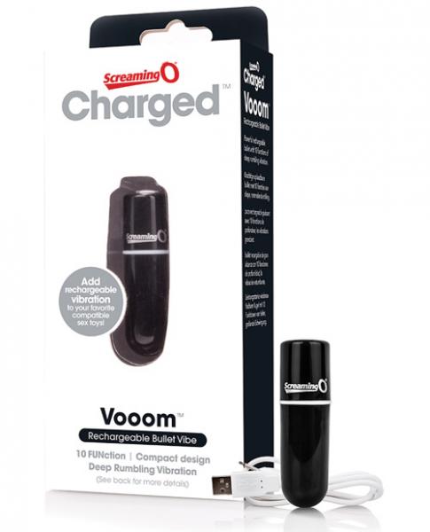 Screaming O Charged Vooom Rechargeable Bullet Vibe Black