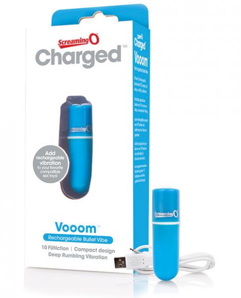 Screaming O Charged Vooom Rechargeable Bullet Vibe Blue