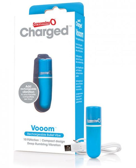 Screaming O Charged Vooom Rechargeable Bullet Vibe Blue