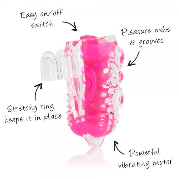 Color Pop Quickie Lingo Vibrating Tongue Ring Pink