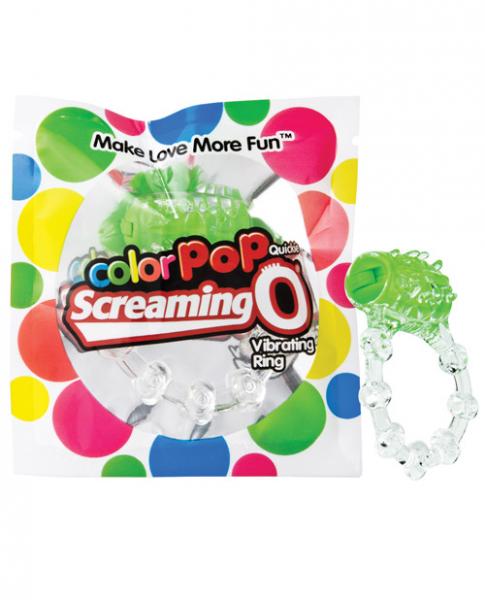 Color Pop Quickie Screaming O Green Vibrating Ring